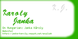 karoly janka business card
